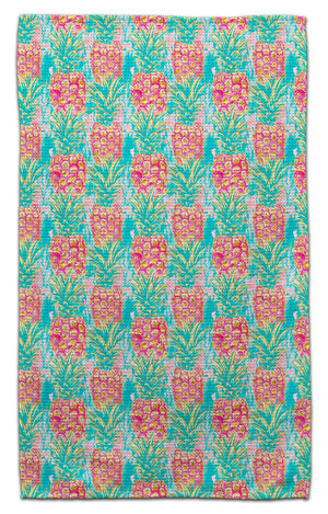 Pineapple Gold/Teal Eco-Friendly Towel