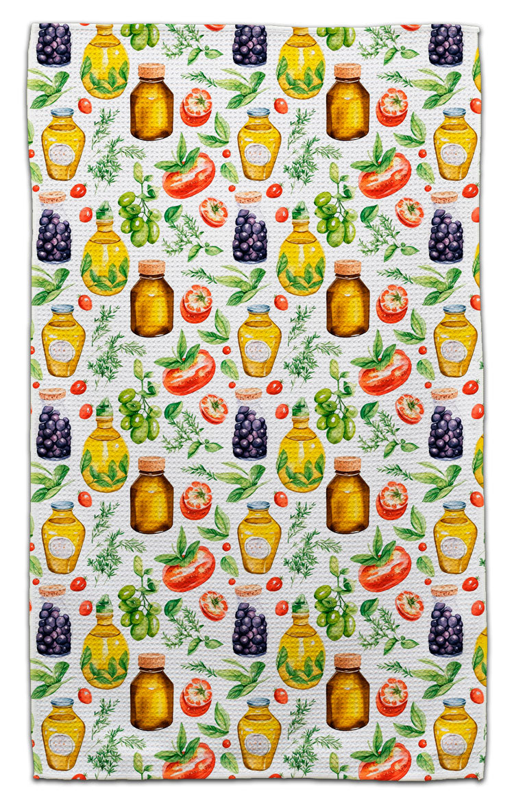 Olive Oil Jars Eco-Friendly Towel