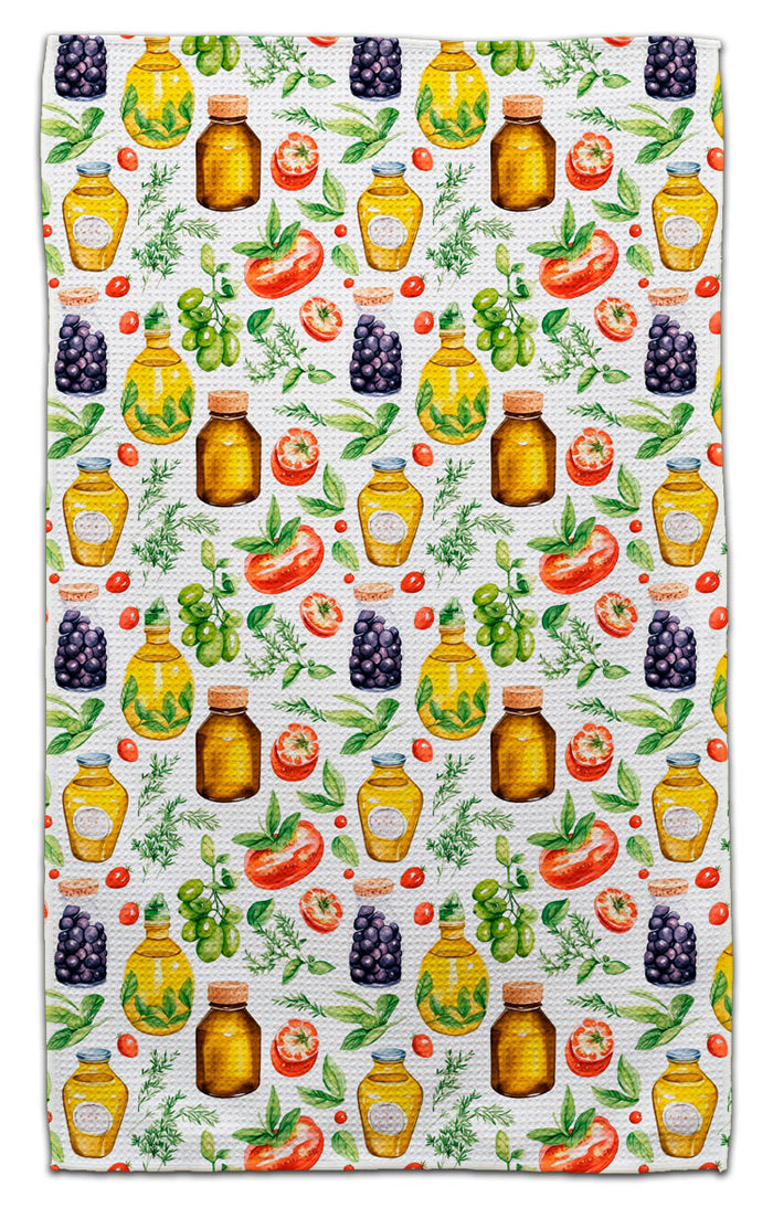 Olive Oil Jars Eco-Friendly Towel