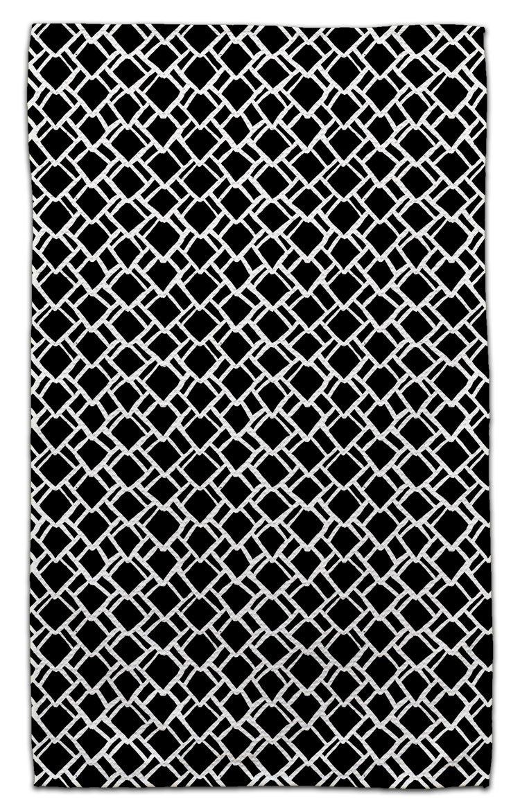 Black & White Chain Link Eco-Friendly Towel