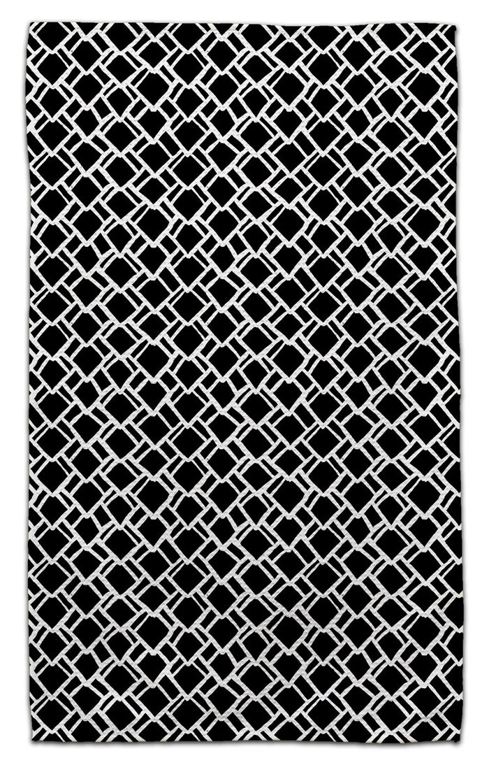 Black & White Chain Link Eco-Friendly Towel