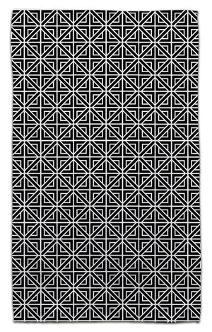 Black & White Squares & Diamonds Eco-Friendly Towel