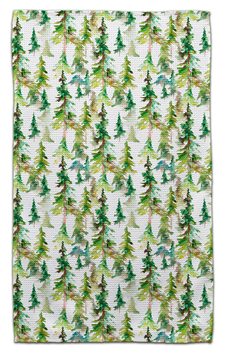 Green Pine Trees Eco-Friendly Towel
