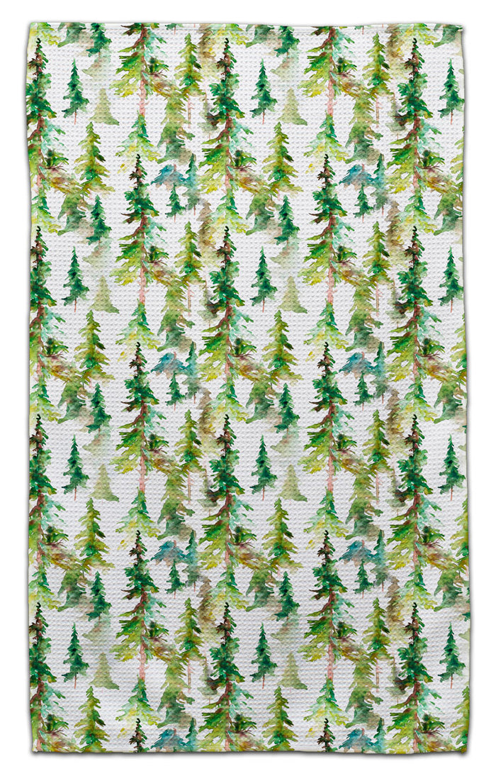 Green Pine Trees Eco-Friendly Towel