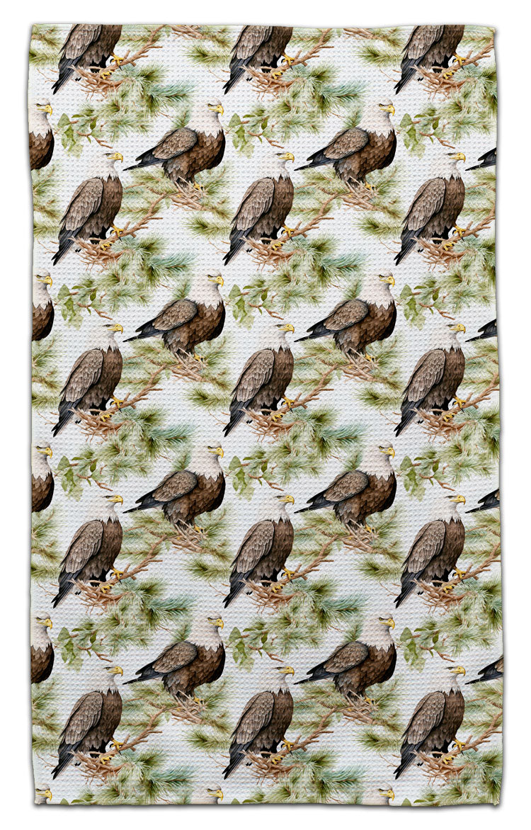 Eagles on Branches Eco-Friendly Towel