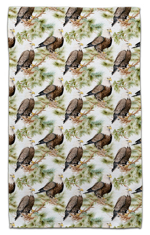 Eagles on Branches Eco-Friendly Towel