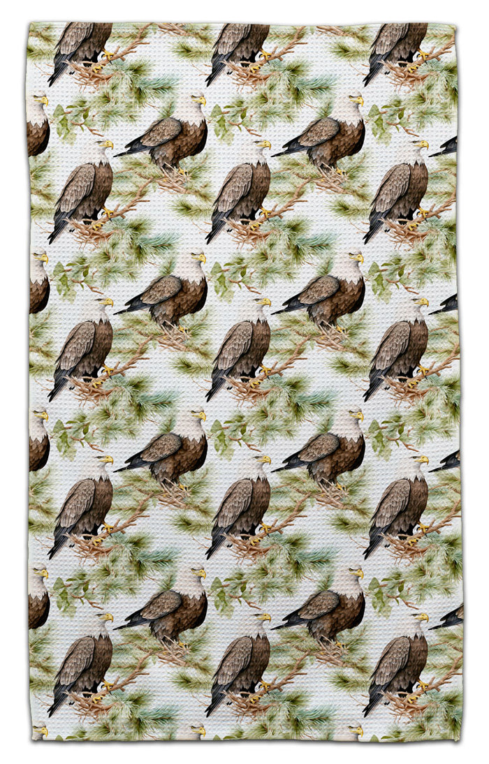 Eagles on Branches Eco-Friendly Towel