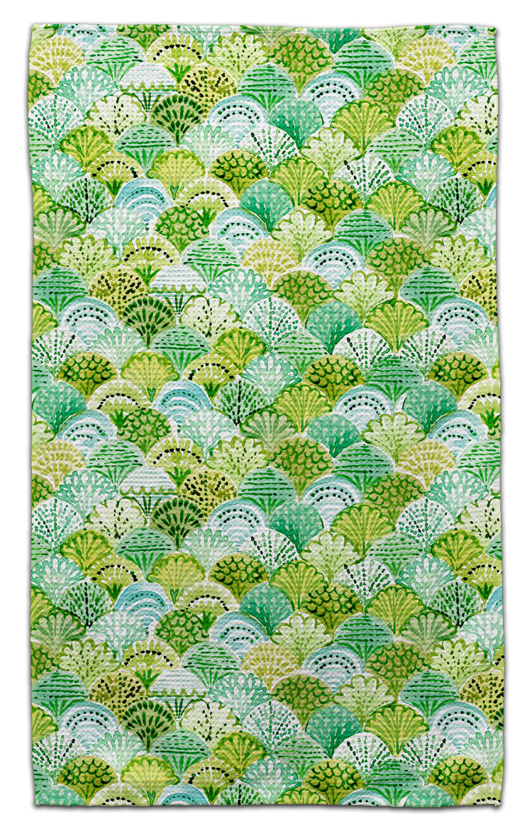 Green Scallops Eco-Friendly Towel