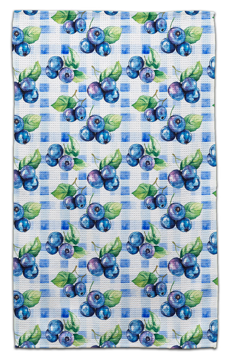 Plaid Bluberries Eco-Friendly Towel
