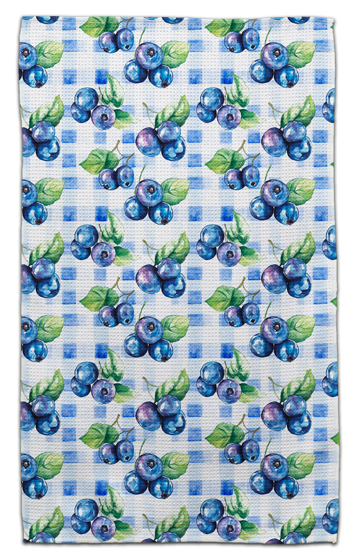 Plaid Bluberries Eco-Friendly Towel