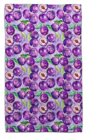 Purple Background Plums Eco-Friendly Towel