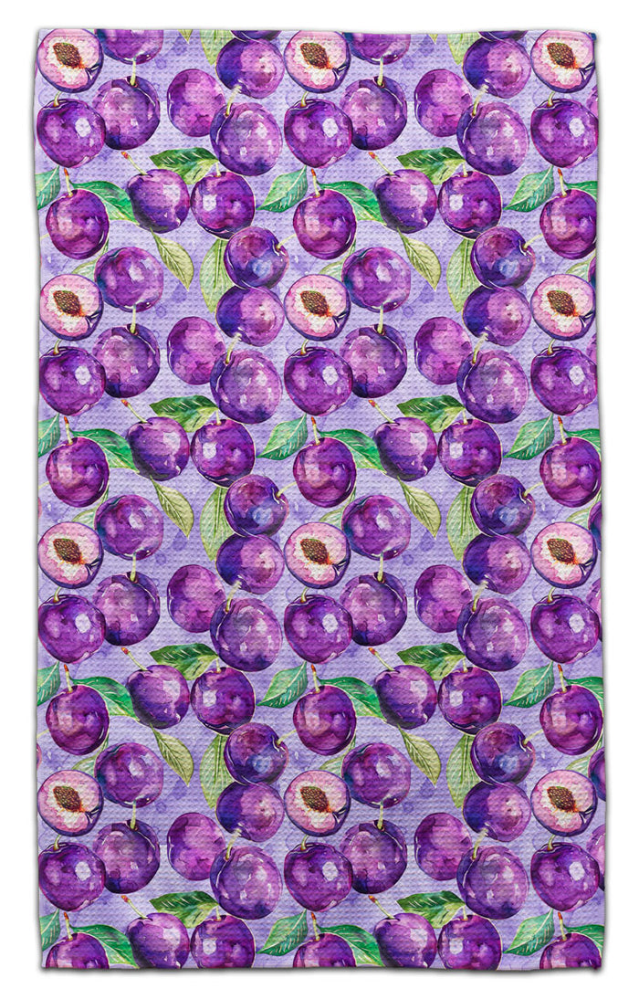 Purple Background Plums Eco-Friendly Towel
