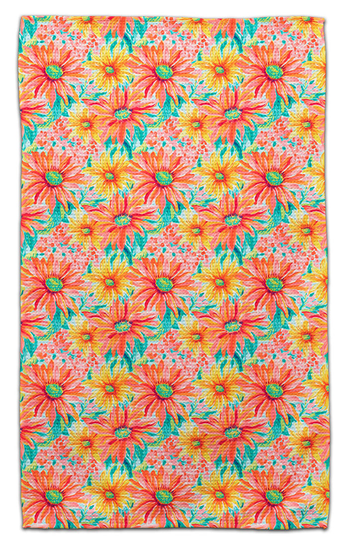 Orange Sunflowers Eco-Friendly Towel