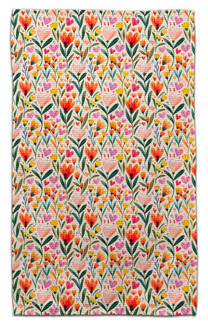 Pink & Orange Tulips Eco-Friendly Towel