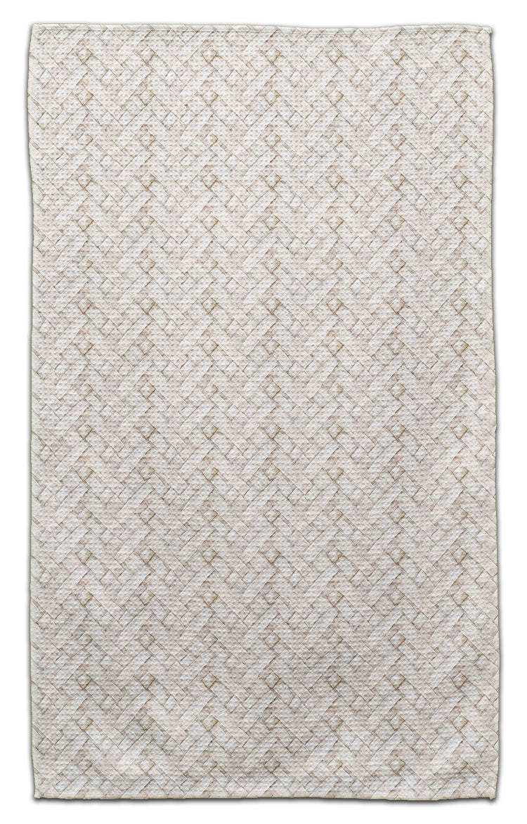 Beige Cross-Hatch Eco-Friendly Towel