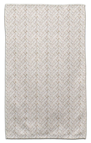 Beige Cross-Hatch Eco-Friendly Towel
