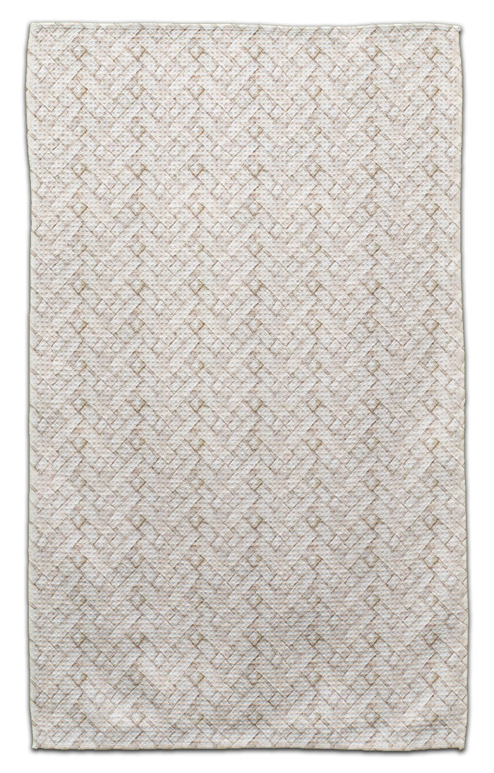Beige Cross-Hatch Eco-Friendly Towel