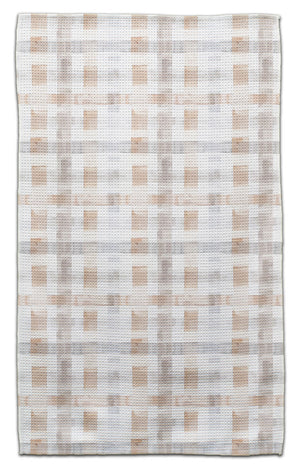 Beige Tartan Eco-Friendly Towel