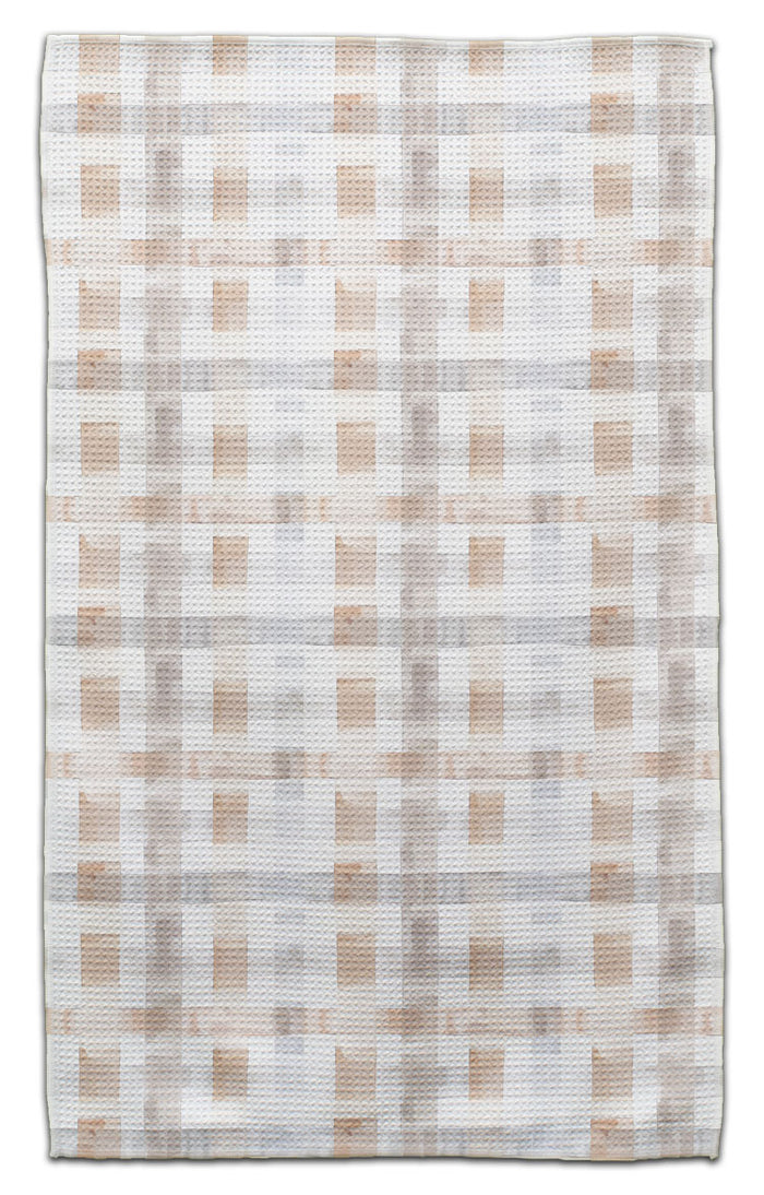 Beige Tartan Eco-Friendly Towel