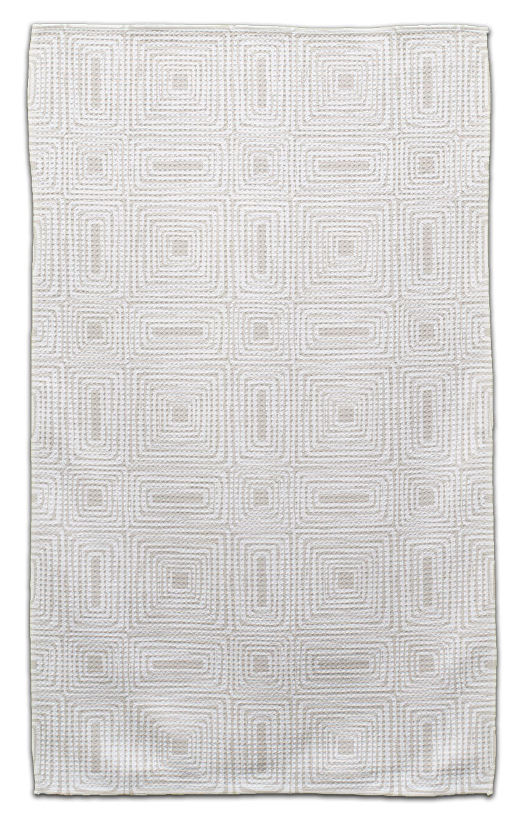 Beige Boho Rectangles Eco-Friendly Towel