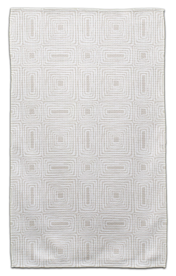 Beige Boho Rectangles Eco-Friendly Towel