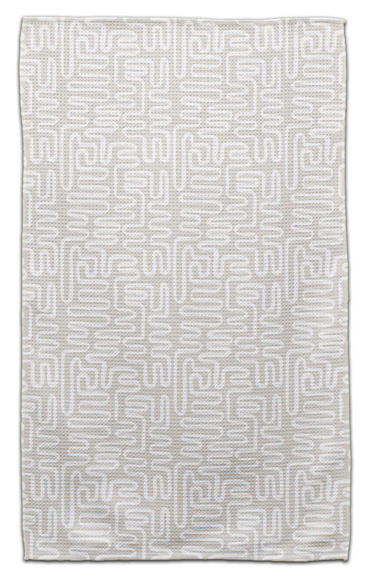Beige Geo Pipes Eco-Friendly Towel