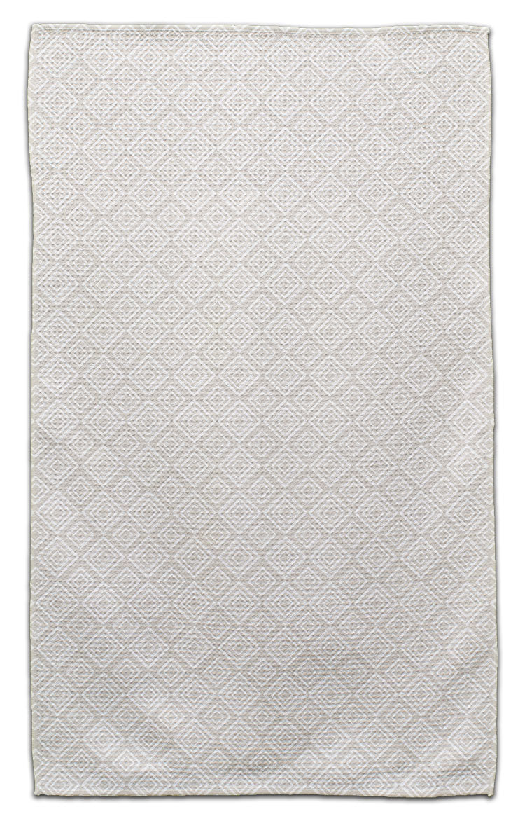 Beige Geo Diamonds Eco-Friendly Towel
