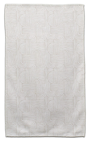 Beige Geo J Lines Eco-Friendly Towel