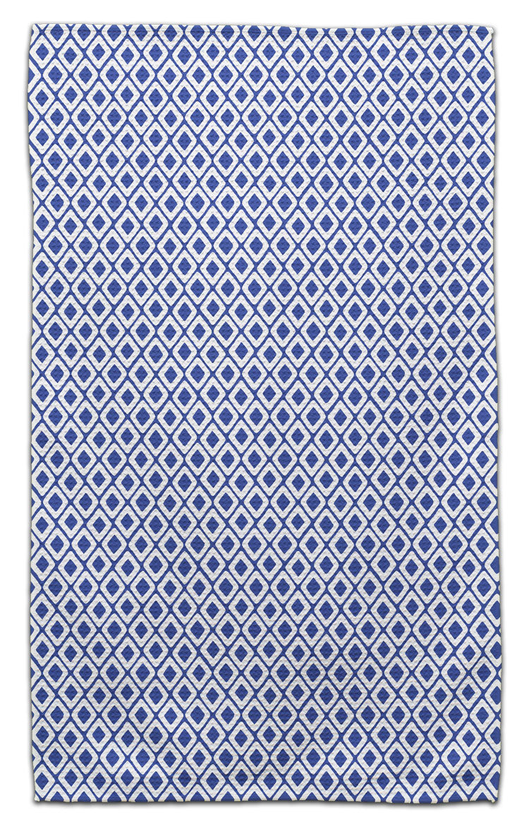 Blue Geo Double Diamond Eco-Friendly Towel