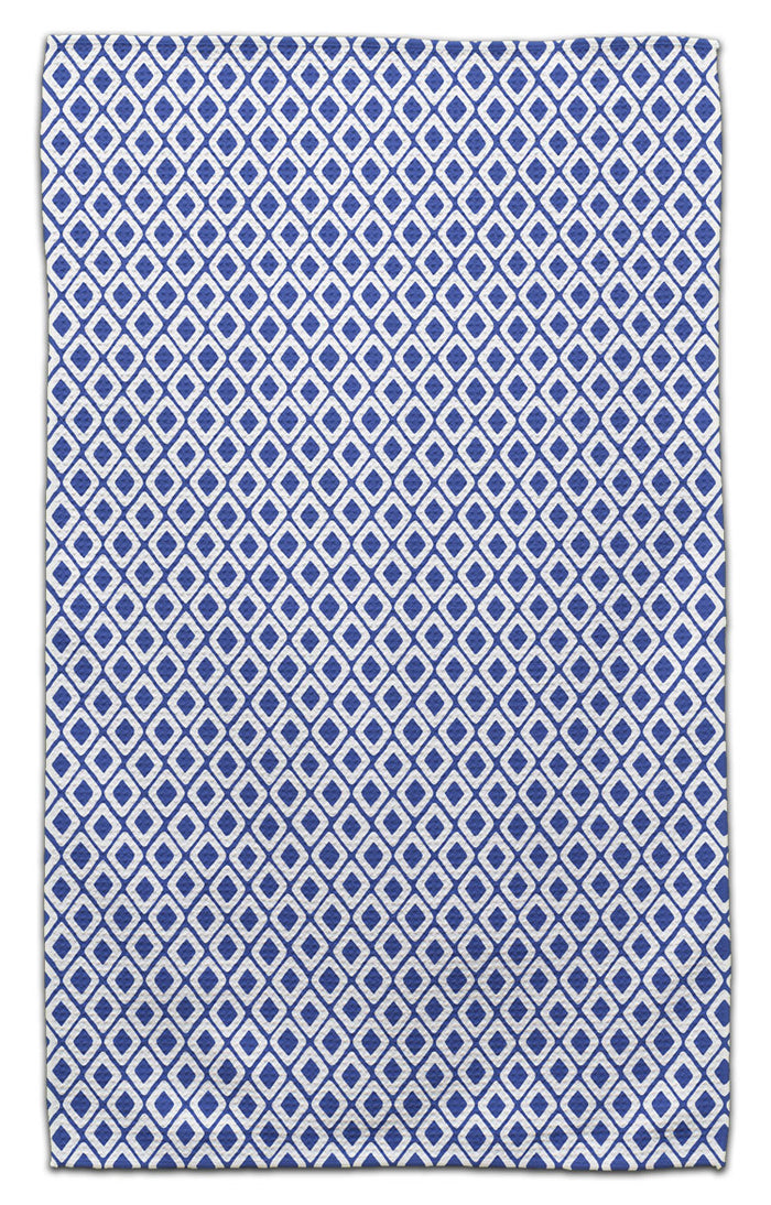 Blue Geo Double Diamond Eco-Friendly Towel