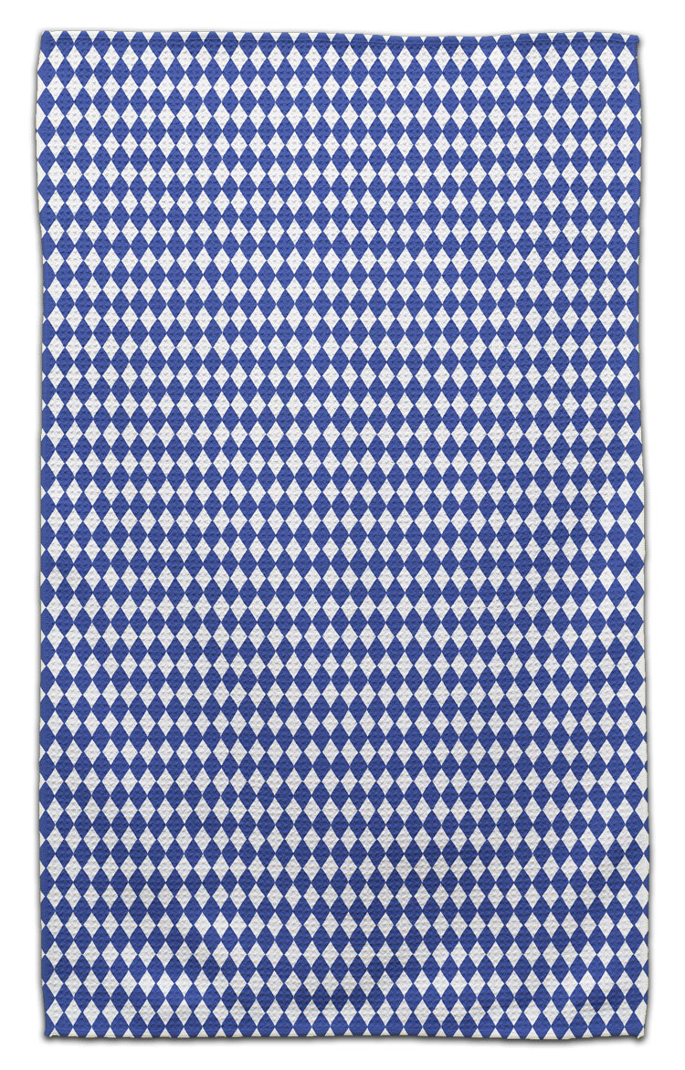Blue Geo Diamond Checkerboard Eco-Friendly Towel