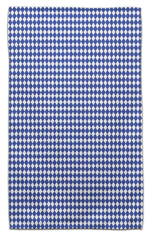 Blue Geo Diamond Checkerboard Eco-Friendly Towel