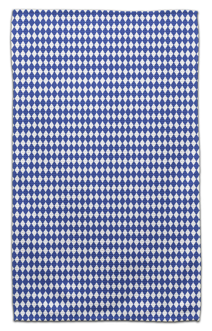 Blue Geo Diamond Checkerboard Eco-Friendly Towel