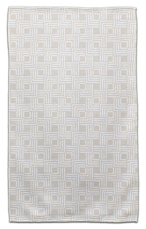 Beige Geo Squares Eco-Friendly Towel