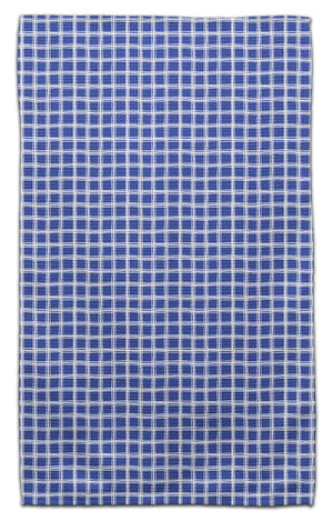 Blue Geo Plaid Eco-Friendly Towel