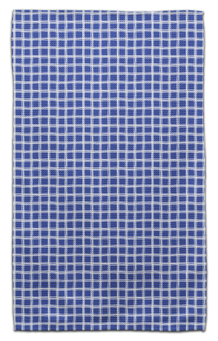 Blue Geo Plaid Eco-Friendly Towel