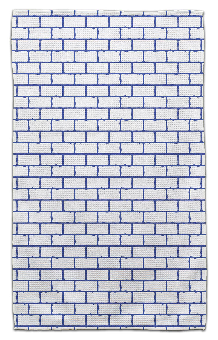 Blue Geo Subway Tile Eco-Friendly Towel