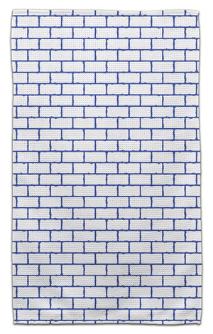 Blue Geo Subway Tile Eco-Friendly Towel