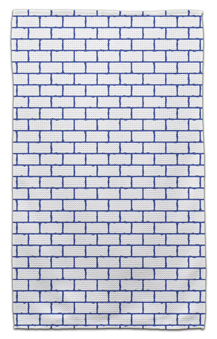 Blue Geo Subway Tile Eco-Friendly Towel