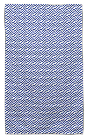Blue Geo Zig-Zag Eco-Friendly Towel