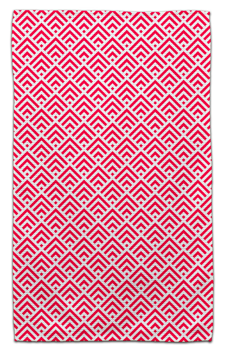 Red Geo Arrow Eco-Friendly Towel