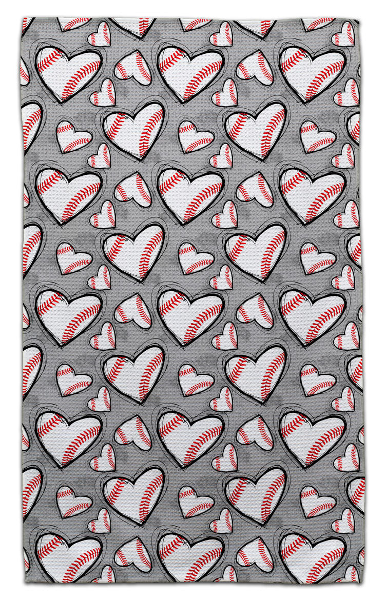 Baseball Hearts Eco-Friendly Towel