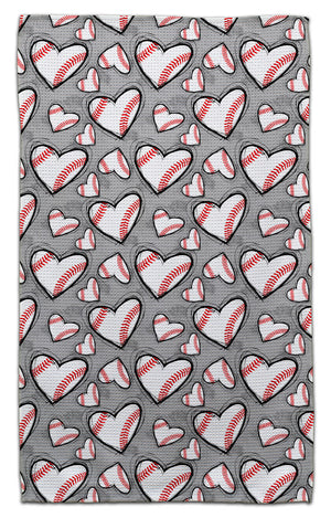 Baseball Hearts Eco-Friendly Towel