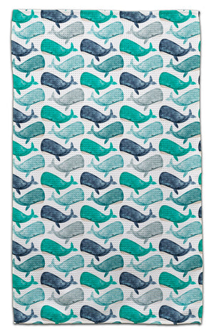 Teal Whales Eco-Friendly Towel