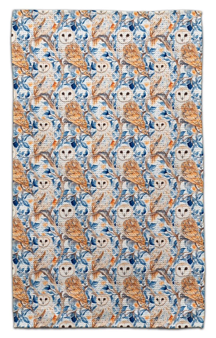 Owl on Branch Eco-Friendly Towel