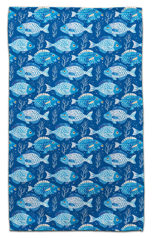 Blue and White Fish Eco-Friendly Towel