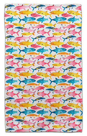 Rainbow Colored Fish Eco-Friendly Towel