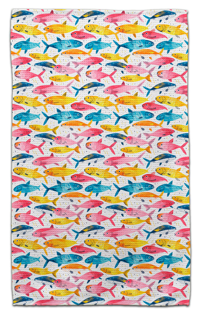 Rainbow Colored Fish Eco-Friendly Towel