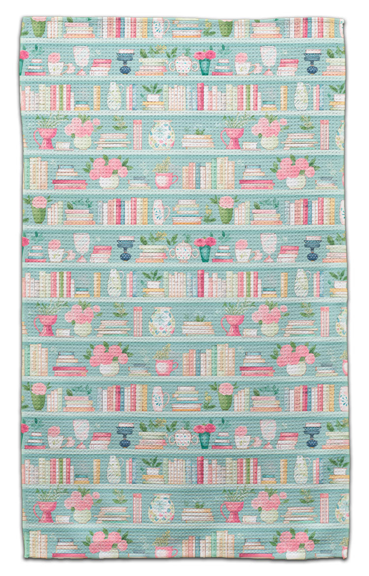 Aqua Bookshelves Eco-Friendly Towel - CJ Bella Co.