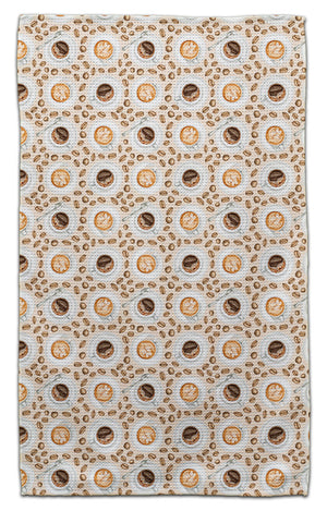 Coffee Cups and Beans Eco-Friendly Towel